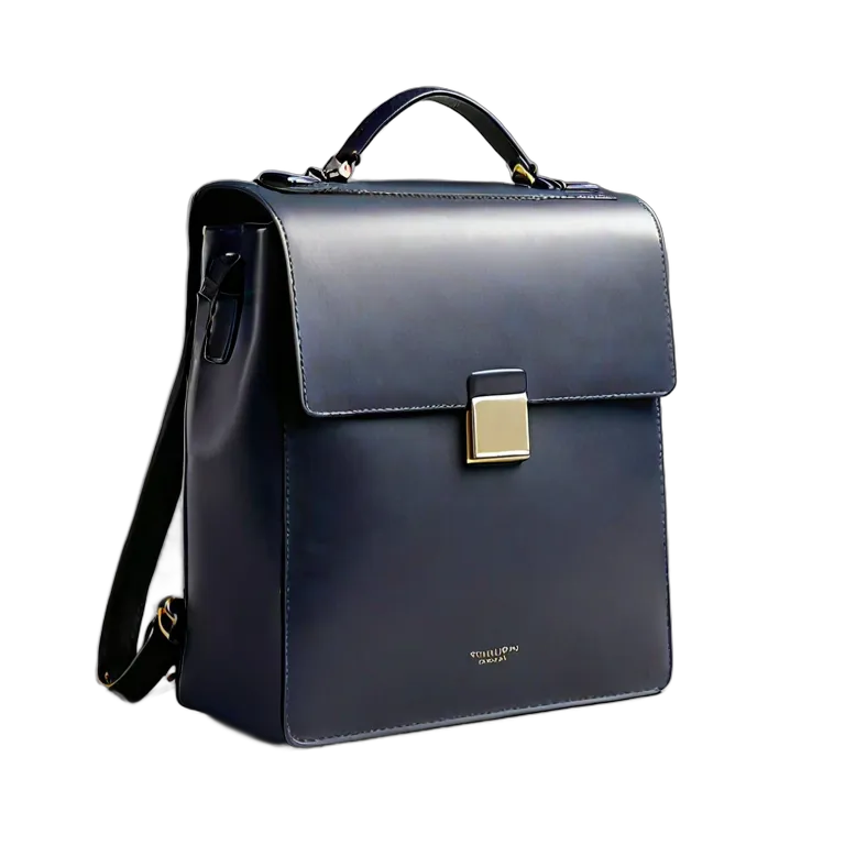 ファッション バッグ マットネイビーのモダンなスクエアバックパック 透過 PNG 画像 フリー素材 #21763