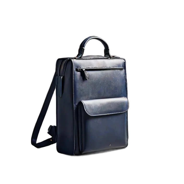 ファッション バッグ マットネイビーのモダンなスクエアバックパック 透過 PNG 画像 フリー素材 #21766