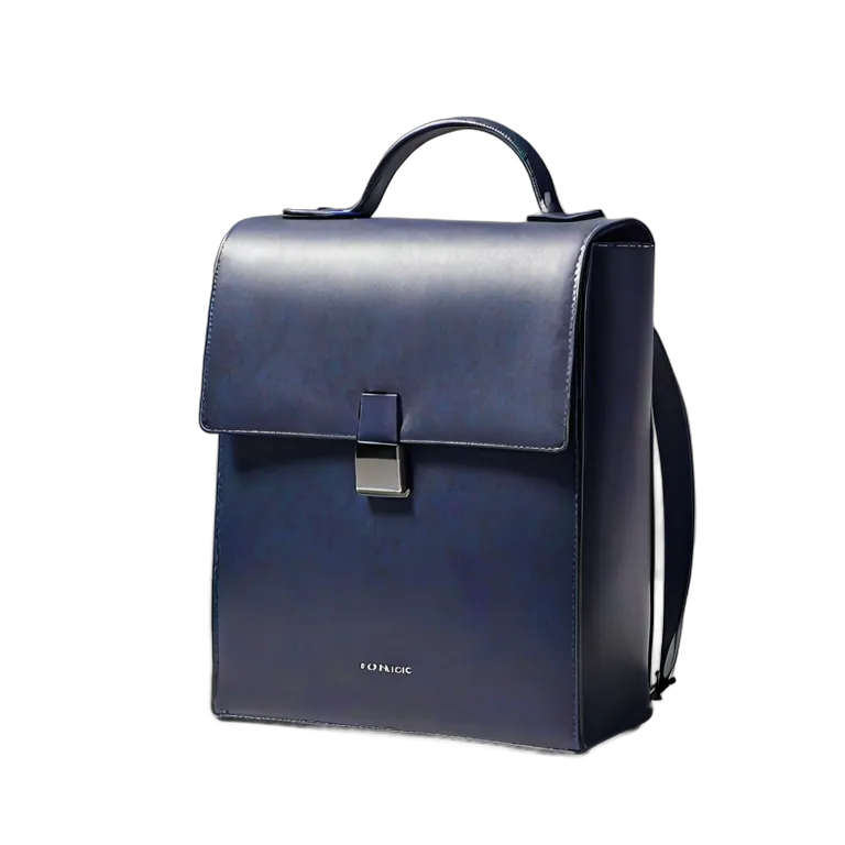 ファッション バッグ マットネイビーのモダンなスクエアバックパック 透過 PNG 画像 フリー素材 #21767