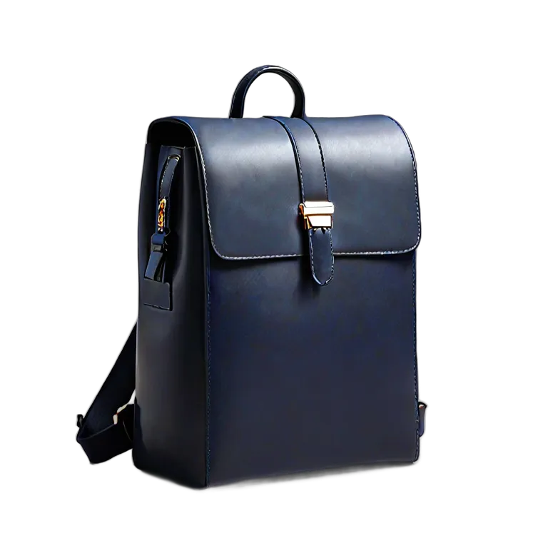 ファッション バッグ マットネイビーのモダンなスクエアバックパック 透過 PNG 画像 フリー素材 #21768