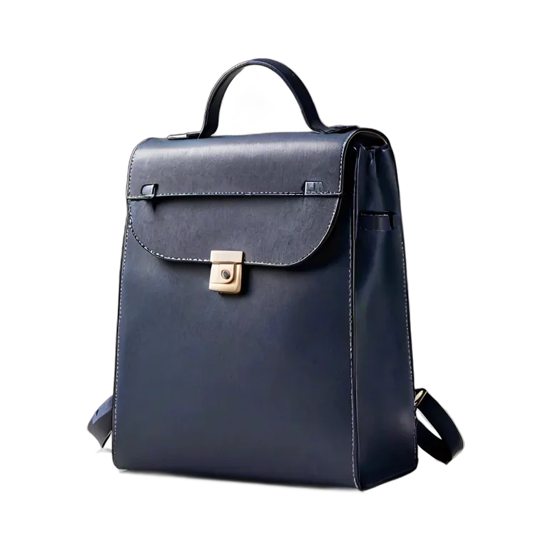 ファッション バッグ マットネイビーのモダンなスクエアバックパック 透過 PNG 画像 フリー素材 #21770