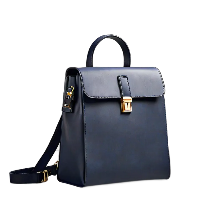 ファッション バッグ マットネイビーのモダンなスクエアバックパック 透過 PNG 画像 フリー素材 #21772