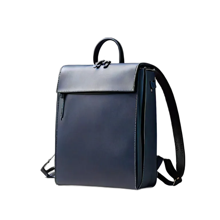 ファッション バッグ マットネイビーのモダンなスクエアバックパック 透過 PNG 画像 フリー素材 #21773