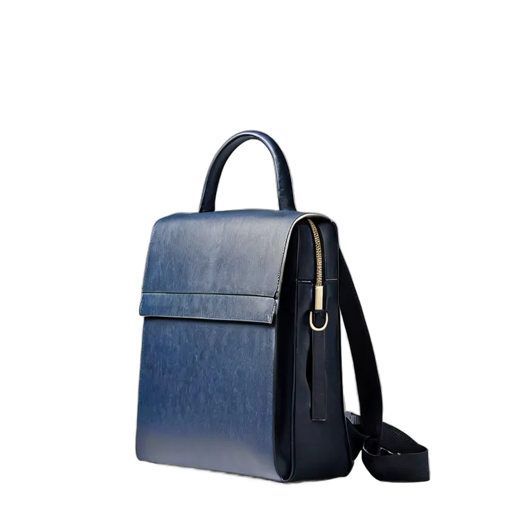 ファッション バッグ マットネイビーのモダンなスクエアバックパック 透過 PNG 画像 フリー素材 #21775