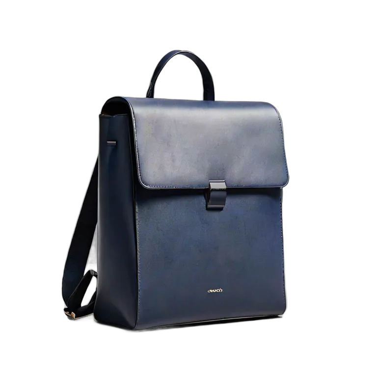 ファッション バッグ マットネイビーのモダンなスクエアバックパック 透過 PNG 画像 フリー素材 #21778