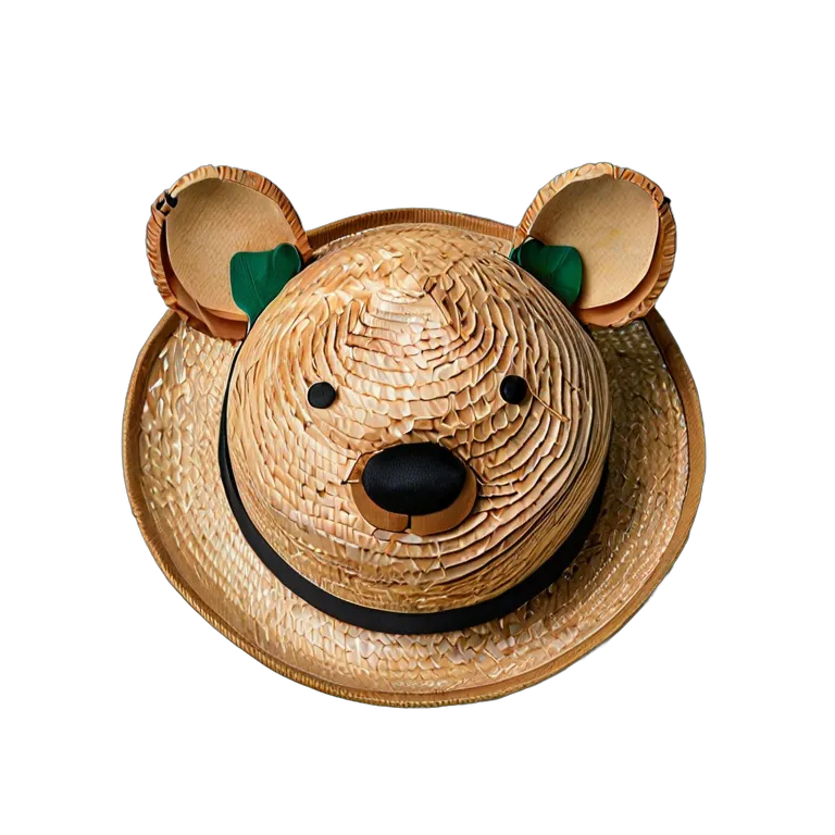 موضة القبعات قبعة شمسية يابانية من القش للأطفال صورة PNG شفافة مجانية #31346