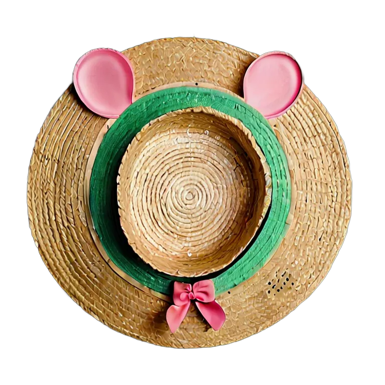 موضة القبعات قبعة شمسية يابانية من القش للأطفال صورة PNG شفافة مجانية #31348