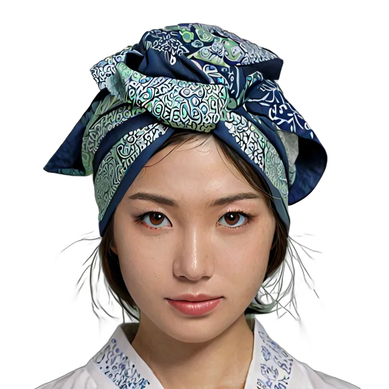 ファッション 帽子 日本の手ぬぐいヘッドラップ 透過 PNG 画像 フリー素材 #31403