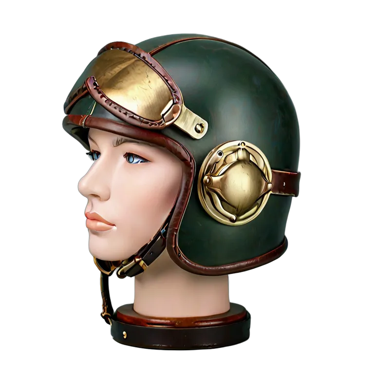 ファッション 帽子 ヴィンテージフライトヘルメット 透過 PNG 画像 フリー素材 #31368