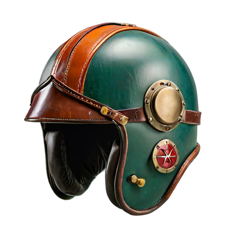 ファッション 帽子 ヴィンテージフライトヘルメット 透過 PNG 画像 フリー素材 #31369