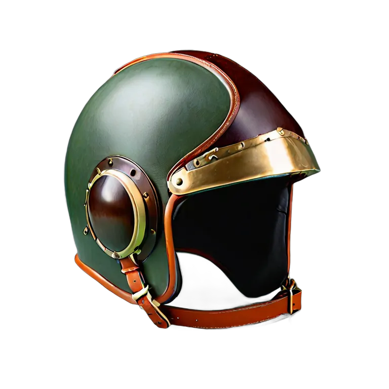 ファッション 帽子 ヴィンテージフライトヘルメット 透過 PNG 画像 フリー素材 #31372