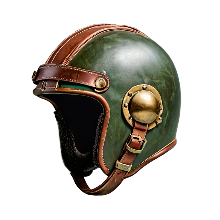 ファッション 帽子 ヴィンテージフライトヘルメット 透過 PNG 画像 フリー素材 #31373