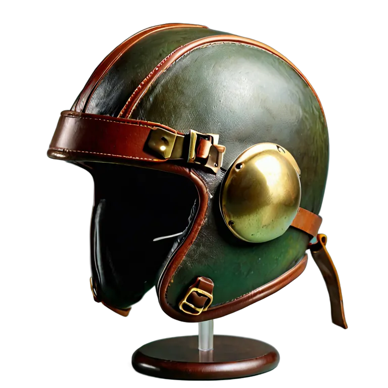 ファッション 帽子 ヴィンテージフライトヘルメット 透過 PNG 画像 フリー素材 #31375