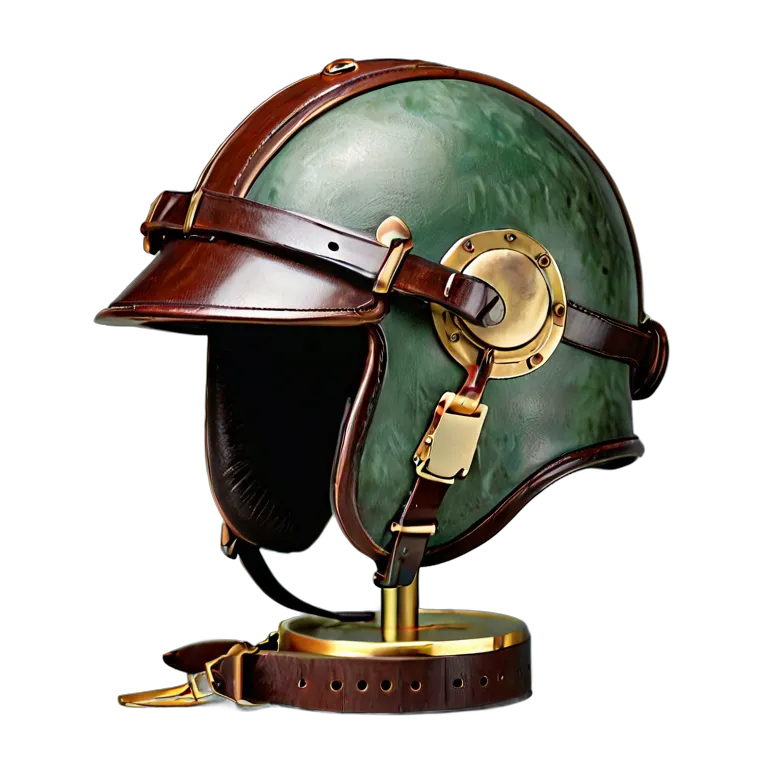 ファッション 帽子 ヴィンテージフライトヘルメット 透過 PNG 画像 フリー素材 #31376