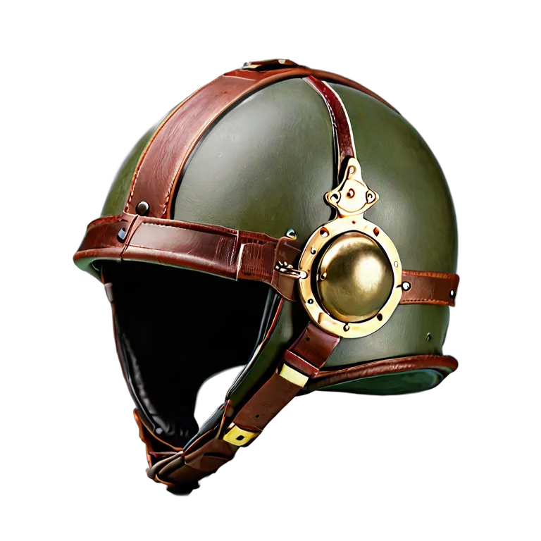 ファッション 帽子 ヴィンテージフライトヘルメット 透過 PNG 画像 フリー素材 #31377