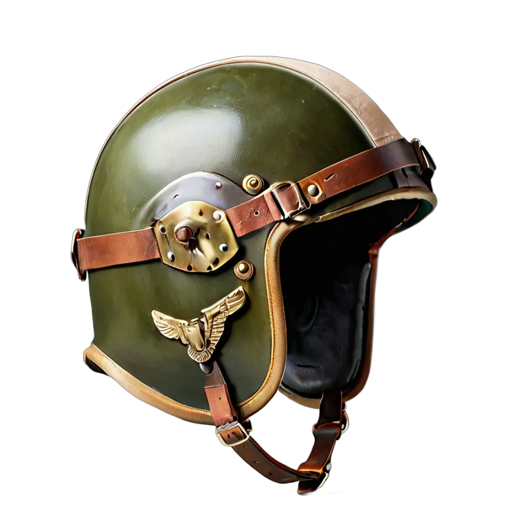 ファッション 帽子 ヴィンテージフライトヘルメット 透過 PNG 画像 フリー素材 #31379