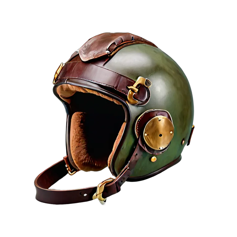 ファッション 帽子 ヴィンテージフライトヘルメット 透過 PNG 画像 フリー素材 #31384