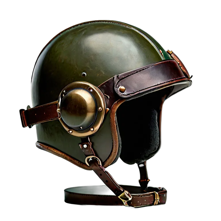 ファッション 帽子 ヴィンテージフライトヘルメット 透過 PNG 画像 フリー素材 #31385