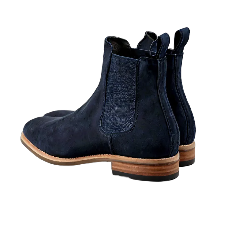 fashion shoes luxury-navy-blue-suede-chelsea-boot Transparent PNG Image Free Resource #16387