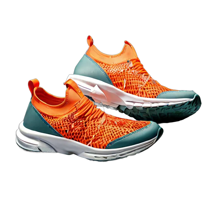 موضة أحذية حذاء أكوا عصري شبكي باللون البرتقالي الزاهي صورة PNG شفافة مجانية #16406