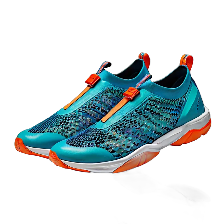 موضة أحذية حذاء أكوا عصري شبكي باللون البرتقالي الزاهي صورة PNG شفافة مجانية #16408
