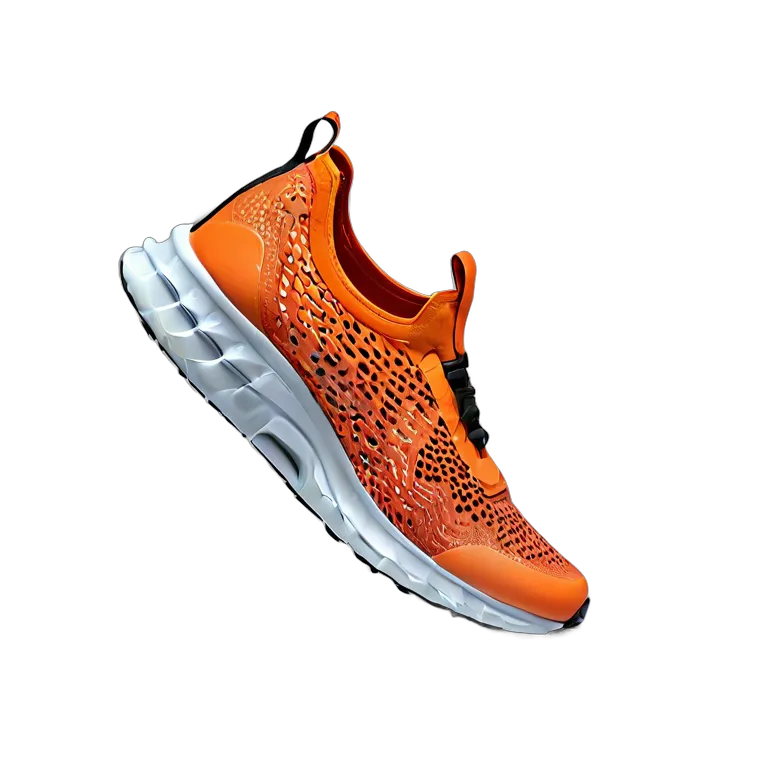 موضة أحذية حذاء أكوا عصري شبكي باللون البرتقالي الزاهي صورة PNG شفافة مجانية #16413