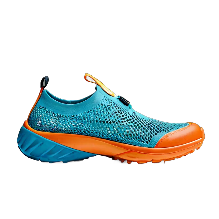 موضة أحذية حذاء أكوا عصري شبكي باللون البرتقالي الزاهي صورة PNG شفافة مجانية #16415