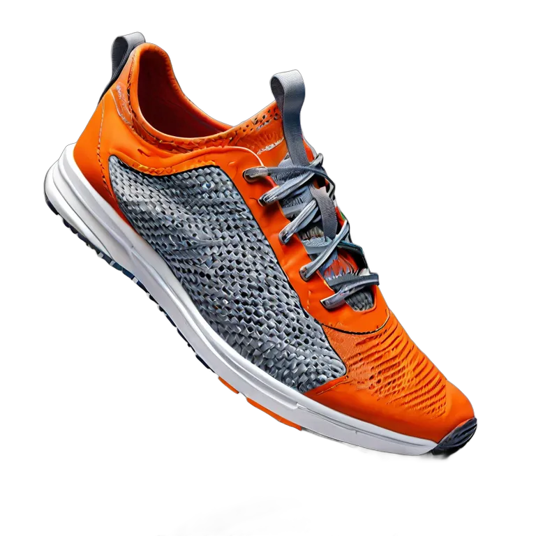 موضة أحذية حذاء أكوا عصري شبكي باللون البرتقالي الزاهي صورة PNG شفافة مجانية #16418
