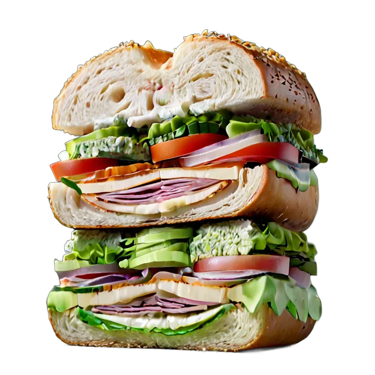 食べ物 パン ベーグルサンドイッチ 透過 PNG 画像 フリー素材 #26753