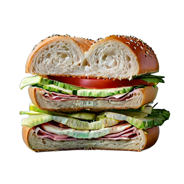 食べ物 パン ベーグルサンドイッチ 透過 PNG 画像 フリー素材 #26754