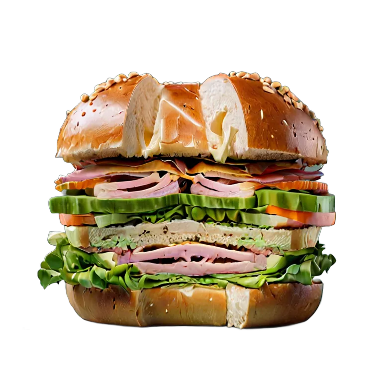 食べ物 パン ベーグルサンドイッチ 透過 PNG 画像 フリー素材 #26756