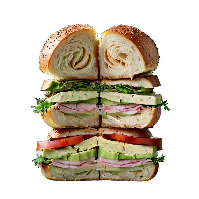 食べ物 パン ベーグルサンドイッチ 透過 PNG 画像 フリー素材 #26765