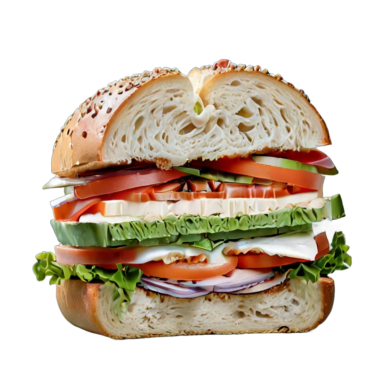 食べ物 パン ベーグルサンドイッチ 透過 PNG 画像 フリー素材 #26769