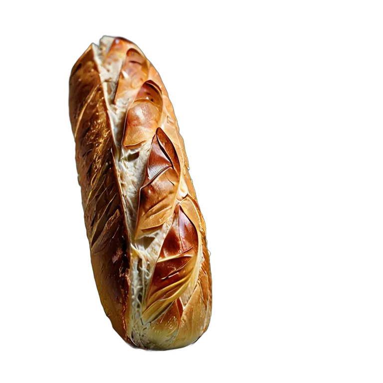 食べ物 パン 耳に深い切り込みのあるバゲット 透過 PNG 画像 フリー素材 #26821