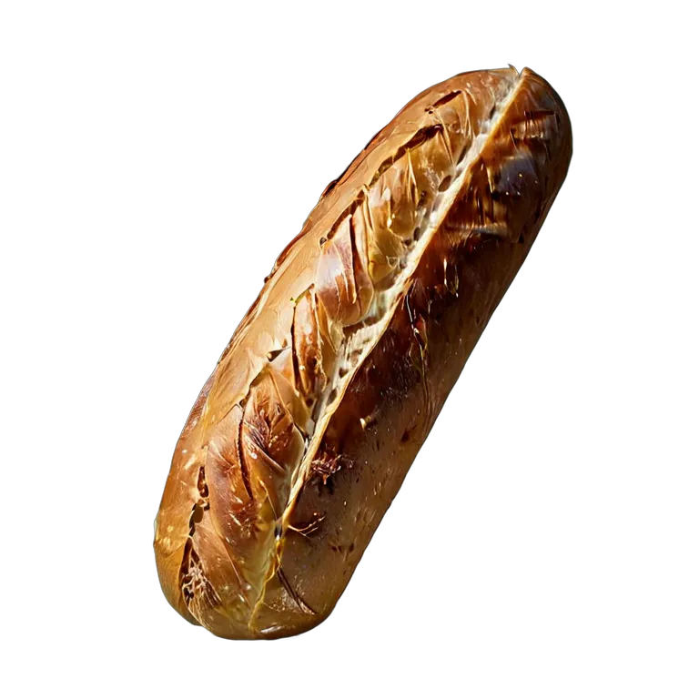 食べ物 パン 耳に深い切り込みのあるバゲット 透過 PNG 画像 フリー素材 #26823