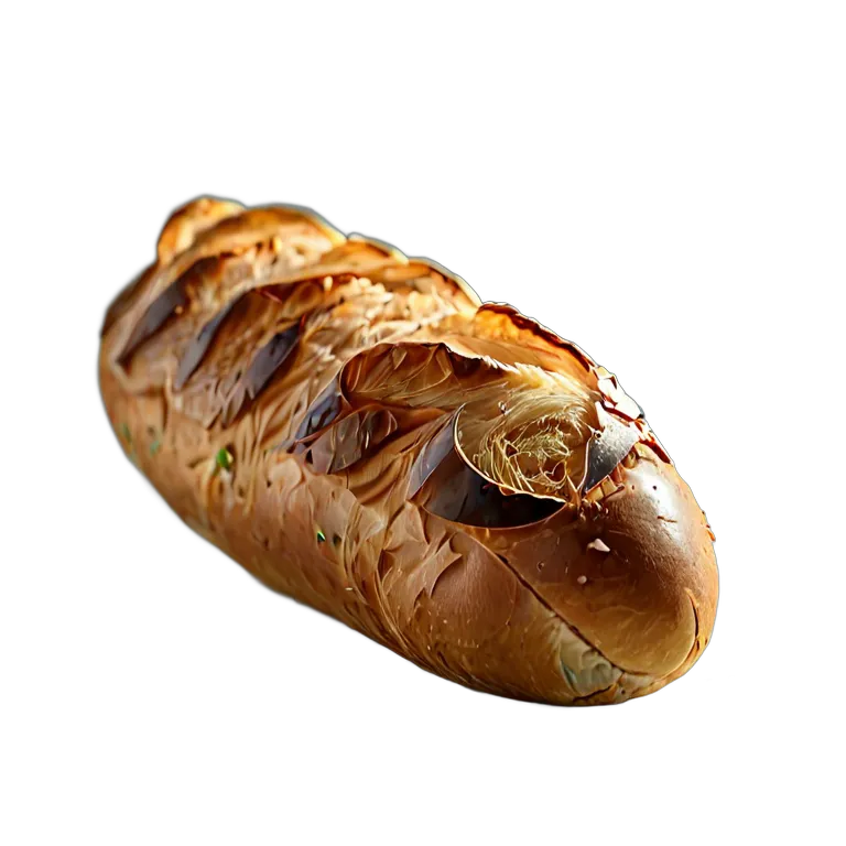 食べ物 パン 耳に深い切り込みのあるバゲット 透過 PNG 画像 フリー素材 #26825