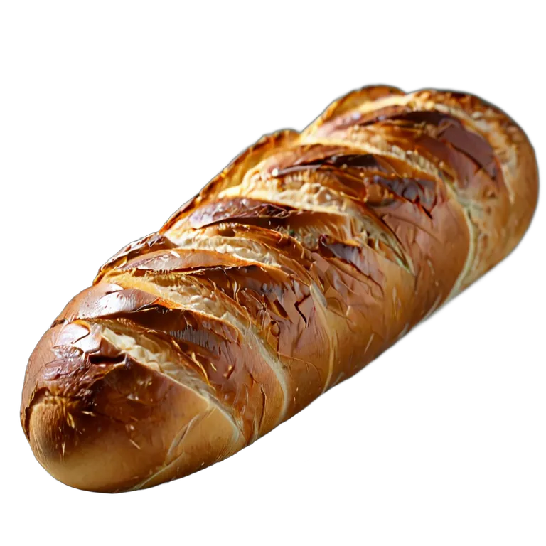 食べ物 パン 耳に深い切り込みのあるバゲット 透過 PNG 画像 フリー素材 #26830