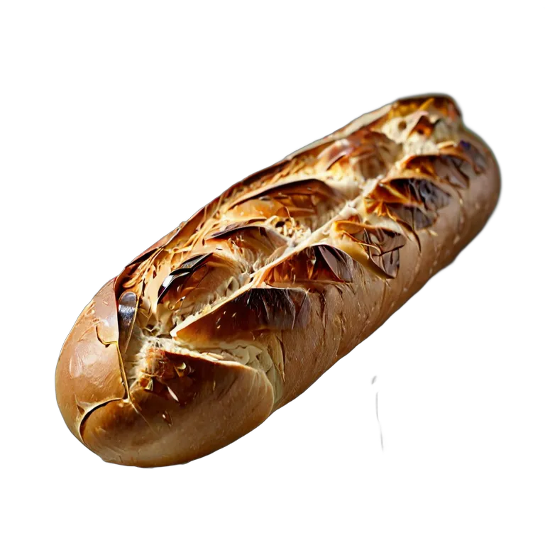 食べ物 パン 耳に深い切り込みのあるバゲット 透過 PNG 画像 フリー素材 #26832