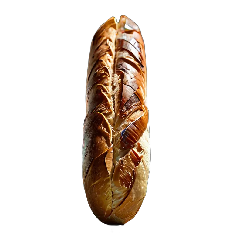 食べ物 パン 耳に深い切り込みのあるバゲット 透過 PNG 画像 フリー素材 #26833