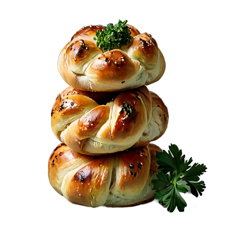 食べ物 パン ニンニク結び目スタック 透過 PNG 画像 フリー素材 #26781