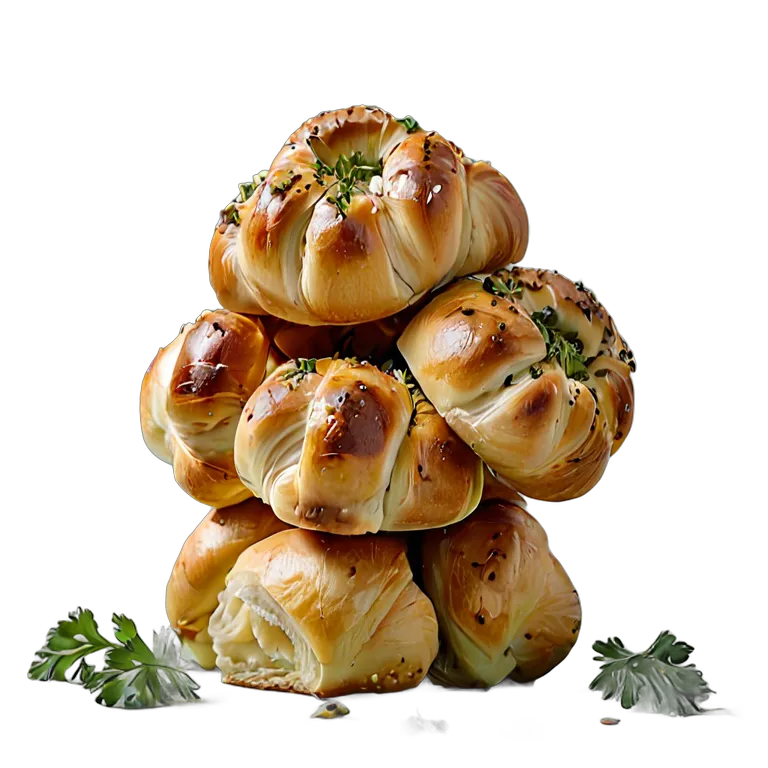 食べ物 パン ニンニク結び目スタック 透過 PNG 画像 フリー素材 #26782