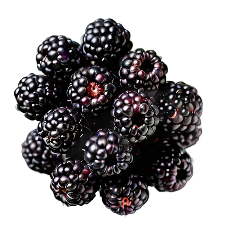 ボイセンベリーの房 透過 PNG 画像 フリー素材 #34259