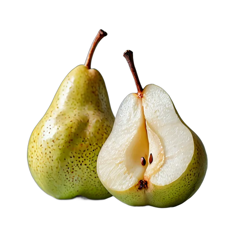 食べ物 果物 半分に切った梨 透過 PNG 画像 フリー素材 #34233