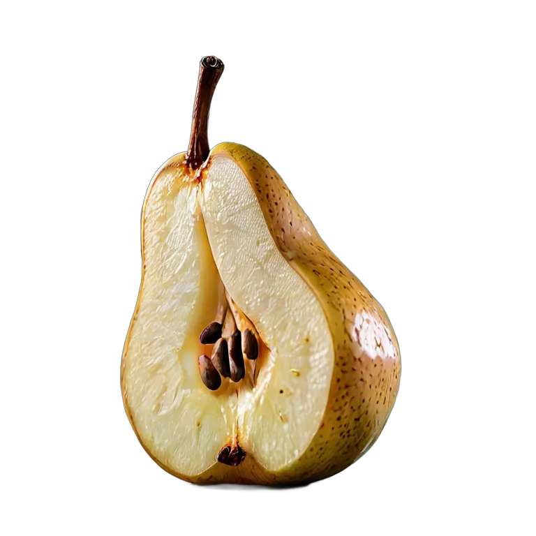 食べ物 果物 半分に切った梨 透過 PNG 画像 フリー素材 #34235