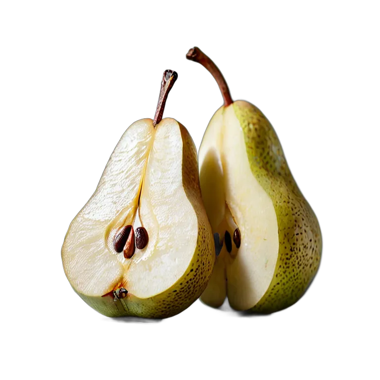 食べ物 果物 半分に切った梨 透過 PNG 画像 フリー素材 #34236