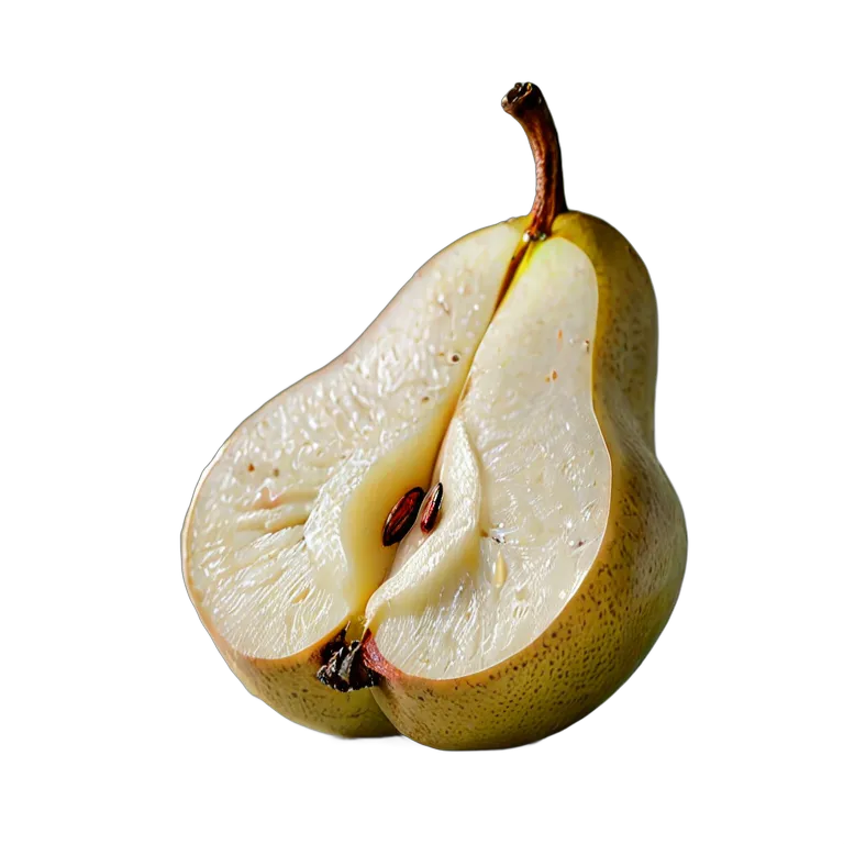 食べ物 果物 半分に切った梨 透過 PNG 画像 フリー素材 #34238
