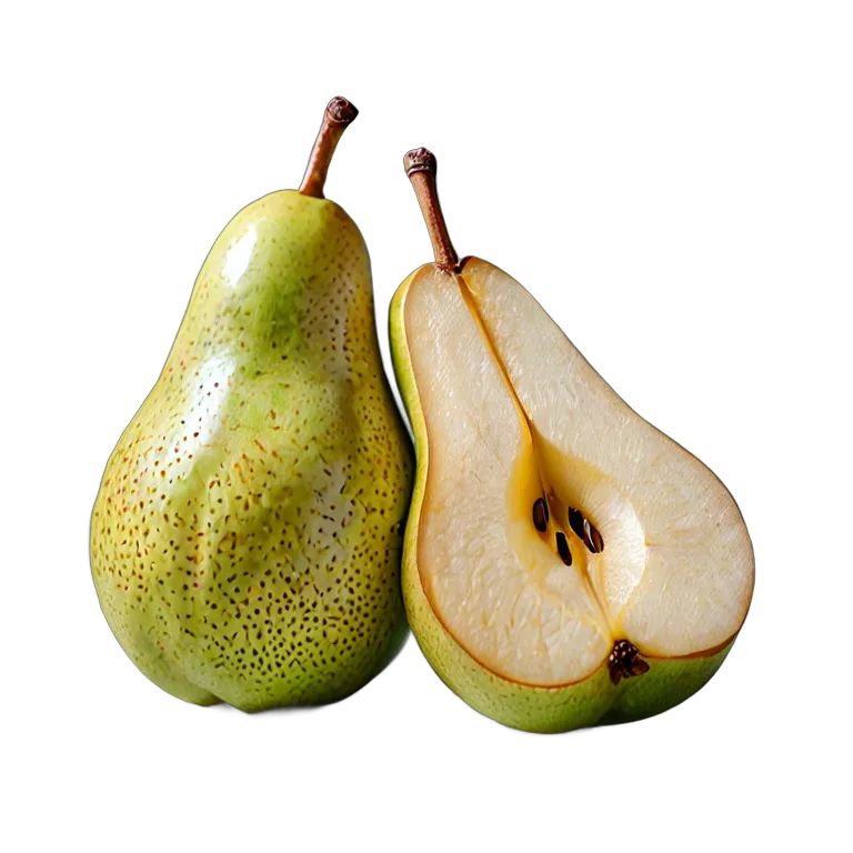 食べ物 果物 半分に切った梨 透過 PNG 画像 フリー素材 #34239