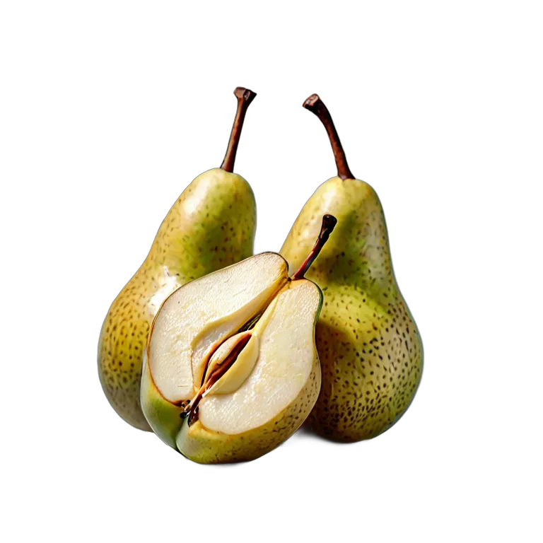 食べ物 果物 半分に切った梨 透過 PNG 画像 フリー素材 #34240