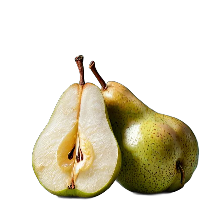 食べ物 果物 半分に切った梨 透過 PNG 画像 フリー素材 #34241