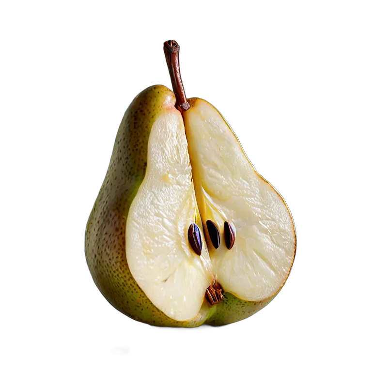 食べ物 果物 半分に切った梨 透過 PNG 画像 フリー素材 #34242